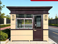 Cabine de sécurité légère en alliage d'aluminium, respirante, préfabriquée pour immeuble de bureaux, hôtel, aéroport, parking, point de contrôle