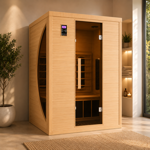 HG Custom Wholesale Cabine de séchage infrarouge intérieure 2 personnes avec chauffage localisé, chromothérapie LED et barre à oxygène pour usage domestique et hôtelier - Product Image 2