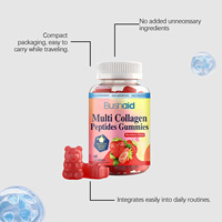 Gummies au Collagène 60 Unités Acide Hyaluronique Saveur Fraise Soin Quotidien Beauté OEM Marque Privée Vente en Gros