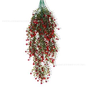 Vignes artificielles Jiafusheng, camélias en plastique, décoration de mariage en plein air, bouquet jaune, rouge, rose - Product Image 5