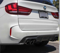 Diffuseur de pare-chocs arrière en fibre de carbone sèche style 3D pour BMW X5M F85 X6M F86 2014-2018, pièces de tuning aérodynamique extérieures pour voiture