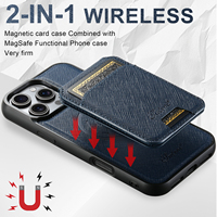 Coque de téléphone SUTENI pour iPhone 18 Pro Max avec chargement sans fil, support magnétique pour cartes, texture mate, simili cuir, compatible avec les modèles 17, 16 Plus, 15, 14