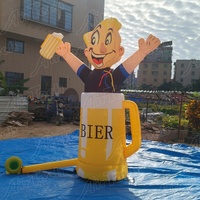 Ballon gonflable Abraham pour fête d'anniversaire, dessin animé hollandais avec tasse de bière, bébé gonflable étanche avec ventilateur intégré, durable