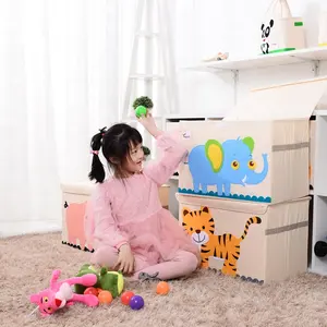 Caja organizadora de almacenamiento de alta calidad a precio de fábrica de China 2024, cajas de clasificación de juguetes para bebés, contenedor de tela cubierto para niños