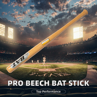 Professioneller Hochwertiger Massivholz-PVC Unzerbrechlicher Einteiliger Hochleistungs-Baseballschläger Anpassbare Größen und Logo Langlebig