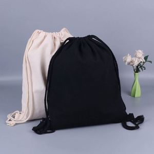 Sac en corde de coton écologique pour sublimation, cadeaux promotionnels, utilisation extérieure, cordon de serrage, logo personnalisé, en stock - Product Image 1