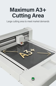 Machine de découpe d'étiquettes à plat à double tête, double découpe et pliage, avec moteur servo 220V, largeur de découpe A3 - Product Image 3