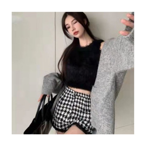 <span class=keywords><strong>Pull</strong></span> <span class=keywords><strong>sans</strong></span> manches pour femme, gilet en fourrure de vison, <span class=keywords><strong>robe</strong></span> de printemps, <span class=keywords><strong>chemise</strong></span> courte en peluche, vêtement extérieur, haut intérieur - Product Image 6