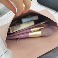 Étui de voyage magnétique en silicone grande capacité pour pinceaux de maquillage – Trousse à cosmétiques tendance