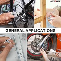 MAXPOWER Set kunci pas Torx Star, kunci pas heksagonal t-handle dengan lengan kecepatan 7 buah