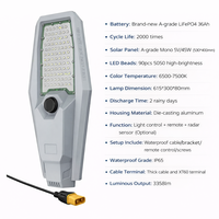 Lampadaire solaire LED tout-en-un 400W IP65 étanche en alliage d'aluminium CE ROHS Garantie 2 ans Route Jardin Communauté Parking
