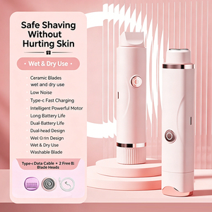 2-in-1 Elektrischer Bikini-Trimmer für Frauen Doppelkopf-Elektrorasierer Schmerzloser Rasierer Schamhaar-Trimmer für Damen Haarschneider - Product Image 3
