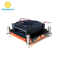 WellSunFan High Quality Blower 70x70x15mm Copper Heat Sink Computer Case CPU Cooling Fan Air Flow Two Ball Bearing 25dBA 3W