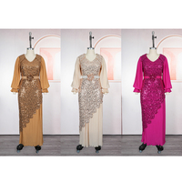 Robe africaine décontractée H&D S10925 pour femmes, robe de soirée de luxe, robe longue avec ceinture