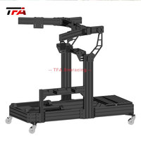 Simulateur profil aluminium volant personnalisé Cockpit simulateur de jeu de conduite superbe Cockpit avec vraie chaise course