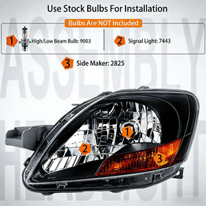 Conjunto de Faros Delanteros OE para <span class=keywords><strong>Toyota</strong></span> VIOS/<span class=keywords><strong>YARIS</strong></span> 2007-2011, Suministro de Fábrica de Autopartes - Negro Cromado - Product Image 5