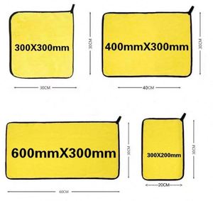 Serviette de voiture en microfibre polaire corail épaisse, absorbante, bicolore, double face, personnalisable avec logo – Vente en gros - Product Image 3