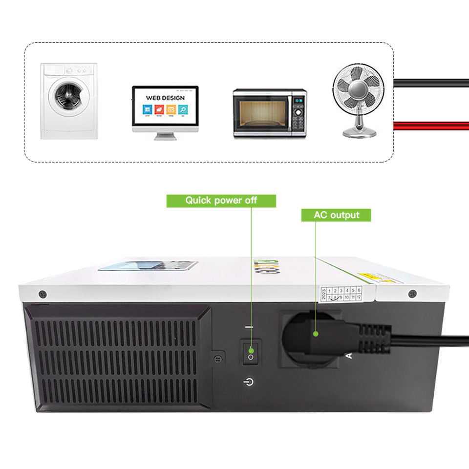 Gootu 230VAC Single Phase Off-Grid Inverter LCD Display Wifi Monitor ...