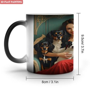 Heat Press Craft Blank <b>Ceramic</b> Mug Frosted Black 11oz Heat Sensitive Color Changing Gift <b>Cup</b> - Product Image 1