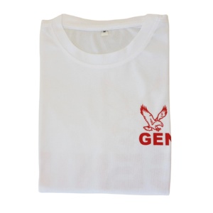 T-shirt de gymnastique à col rond unisexe imprimé 100% coton pour parc de trampoline et jeu en intérieur - Product Image 1