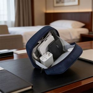 Cable Organizer Bag Mini Stylish Portable Compact Large Capacity Cable Organizer Bag for Travel - Product Image 6