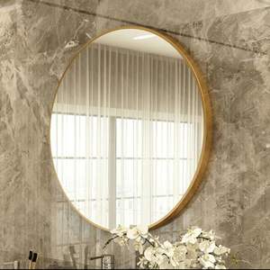 Espejo de Baño Redondo Minimalista de Aluminio con Marco Metálico para Tienda de Ropa o Salón - Product Image 1