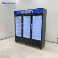 Réfrigérateur vertical pour boissons, best-seller, double porte vitrée, verrouillable, adapté aux boissons au lait, aux bières