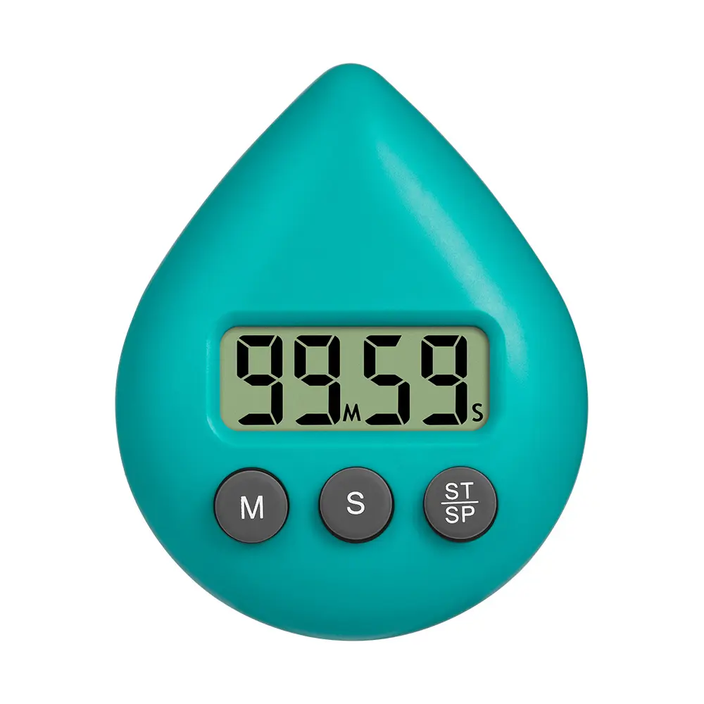Waterdruppelvorm Digitale Timer Elektronische Lcd-Klok Alarm Koken Baktijd Minuut Countdown Herinnering Timer