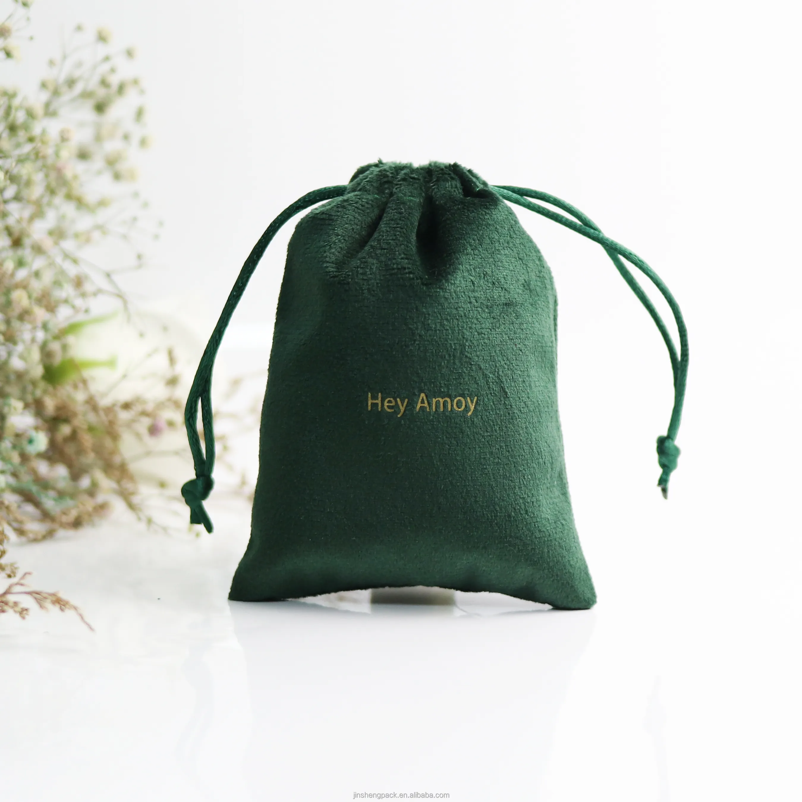 กระเป๋าเก็บฝุ่นทำจากผ้าซาตินมีเชือกผูกสำหรับเป็นของขวัญเครื่องประดับทำจากผ้าไหมคุณภาพสูง