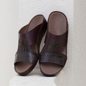 SHIKOL italien Premium <span class=keywords><strong>cuir</strong></span> arabe sandales dubaï personnalisé chaussures de <span class=keywords><strong>luxe</strong></span> léger en caoutchouc semelle extérieure chaussures pour hommes Eid 2025 - Product Image 5