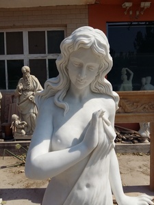 Tùy chỉnh tự nhiên bằng đá cẩm thạch trắng Tay Chạm Khắc thanh lịch đánh bóng bức tượng đá cẩm thạch người phụ nữ Điêu Khắc - Product Image 3