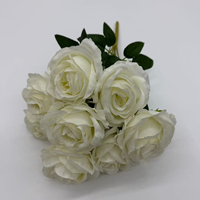 Bouquet de 9 roses artificielles en soie pour mariage, anniversaire, décoration de la maison, décoration de la Saint-Valentin