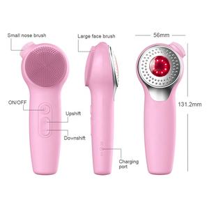 Mini brosse nettoyante faciale sonique en silicone électrique blanchissante, lavage en profondeur, massage facial, brosse nettoyante pour le soin de la peau - Product Image 2