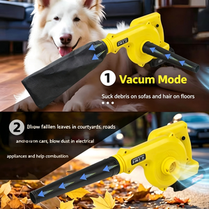 Souffleur-aspirateur sans fil 2 en 1, batterie lithium 20V, moteur sans balais, nettoyeur de poils d'animaux, de poussière au sol, souffleur de feuilles d'extérieur - Product Image 4