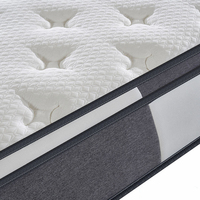 Matelas de luxe 5 étoiles pour hôtel, taille King/Queen, avec surmatelas à ressorts ensachés et mousse à mémoire de forme souple