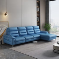 Canapé-lit modulaire de luxe moderne en forme de L, 4 places, avec rangement, pliable, inclinable électriquement, avec structure en bois pour salon