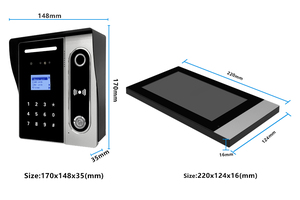ABEスマート7インチWifiビデオドアホンインターホンシステムTuya防水ドアベルインターホンTuyaパスワードフィンガーポイント - Product Image 5