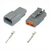 Connecteur étanche 3 broches mâle/femelle en laiton pour excavatrice et automobile, certifié ISO/TS16949, adaptateur fil-fil DTM04-3P/DTM06-3S