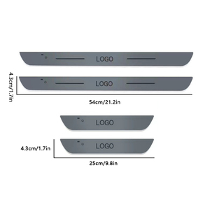 4 pz Pedana di Benvenuto a LED per <span class=keywords><strong>Auto</strong></span> Colore Cangiante Senza Cablaggio Striscia <span class=keywords><strong>Sottoporta</strong></span> Decorazione <span class=keywords><strong>Auto</strong></span> Luce Ambiente a Induzione - Product Image 4