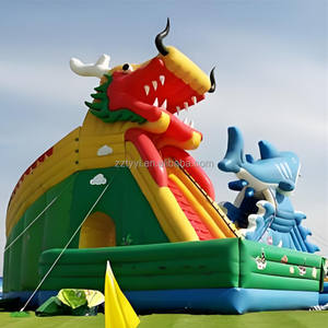 Granja estudio padre-hijo gran parque acuático inflable dragón y toboganes de tiburón se puede personalizar <span class=keywords><strong>piscina</strong></span> de Castillo para niños - Product Image 5