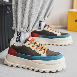 Chaussures tendance en toile à lacets pour hommes, collection été 2026, style sportif décontracté, semelle épaisse, édition limitée - Product Image 3