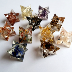 Estrella Merkaba de Piedra Preciosa Natural, Figura Mineral Tallada de Geometría Sagrada para Regalo de Meditación Feng Shui - Product Image 1