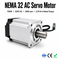 Moteur Servo AC Monophasé 220V 750W 2.39Nm 80mm à Bride NEMA 34 3000 tr/min CE 5 Paires de Pôles Efficacité IE3 pour Machine à Broder