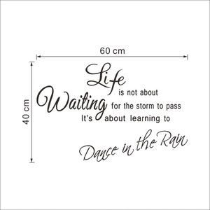 Life Is Not About Waiting <b>Wall</b> <b>Sticker</b> 40x60cm PVC Waterproof Home <b>Decoration</b> Modern Design - Product Image 5