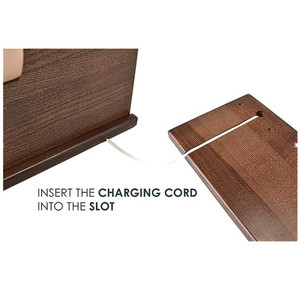 محطة لرسو السفن للهاتف من خشب الجوز الطبيعي من النوع القائم سهلة التركيب - Product Image 5