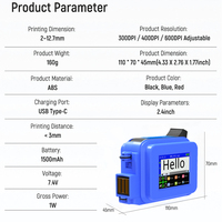 Mini-imprimante portable : Prix usine, haute précision, haute productivité, impression thermique sur plastique, marque privée