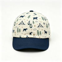 Casquette de baseball en toile 100 % coton à imprimé intégral motif chien et arbre, structurée, unisexe, réglable, pour le camping, la randonnée et les voyages en extérieur