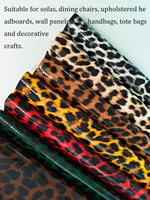 Tissu en cuir PU PVC imprimé léopard gaufré pour ameublement, vêtements, sièges de voiture et décoration