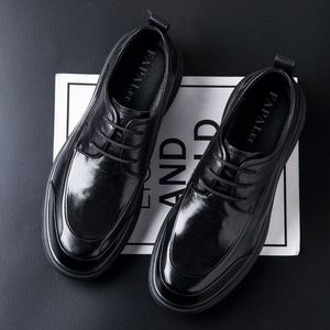 Chaussures en cuir pour hommes de haute qualité 2025, grande taille, bout carré, en cuir de vachette véritable, respirantes, légères, à lacets - Product Image 3
