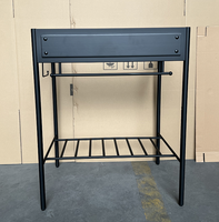 Suite de location de chambres d'hôtel sur mesure Comptoir en marbre Cuvette en céramique Piédestal Lavabo en acier Lavabo Sur Pieds En Céramique Effet Marbre